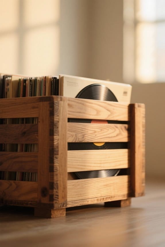 choosing a wooden crate