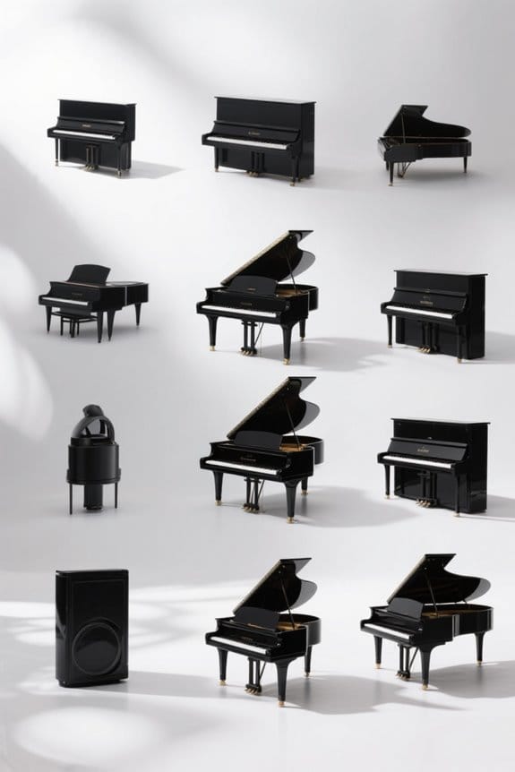 sleek piano black finishes