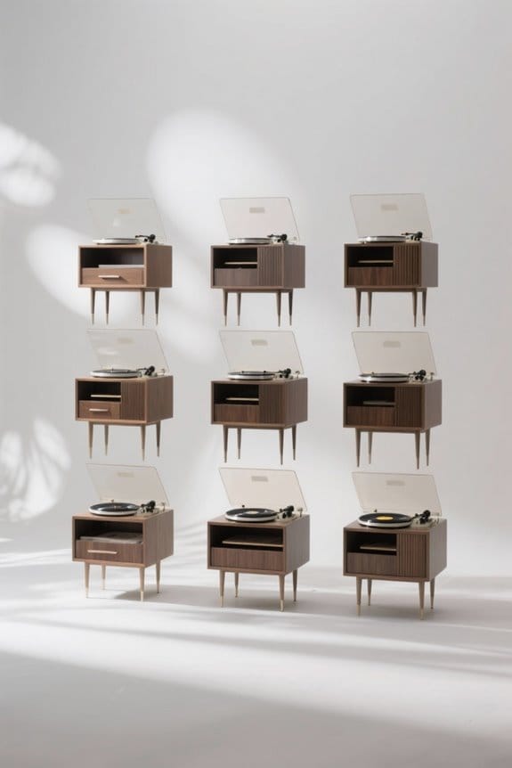 stylish record player cabinets