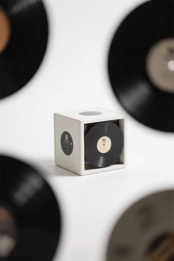 stylish vinyl record organization