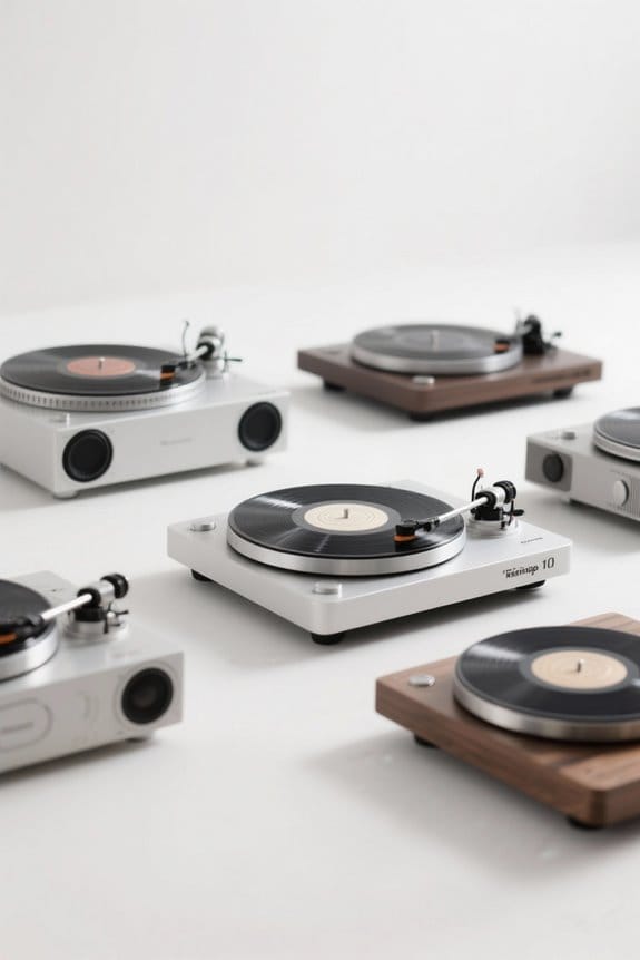 turntables with built in speakers